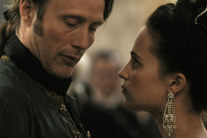 Mads Mikkelsen and co-star Alicia Vikander in A Royal Affair. Photo / Supplied