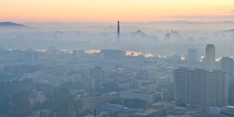 The city of Pyongyang is seen shrouded in morning mist. Photo / Thinkstock