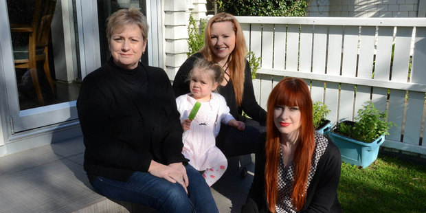 The Whaley family (L to R) Mary Whaley, Ruby Hines, Lizzi Hines, Libby Whaley. Photo / Supplied