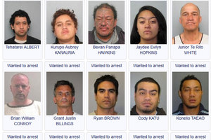 Some of the 31 people already uploaded to the new police 'wanted' website. Photo / NZ Police