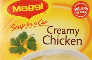 Maggi Soup for a Cup Creamy Chicken. $2.55 for four packets.
