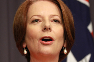 Australian Prime Minister Julia Gillard was called out for alleged 'lies' over carbon tax. Photo / Getty
