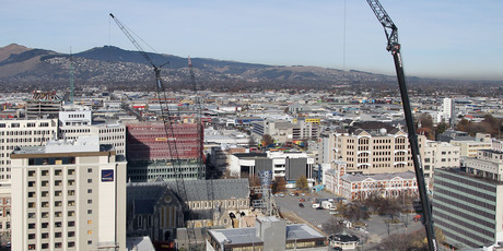 Canterbury was one exception to the national trend, with confidence rising in the region in expectation of the rebuild boom. Photo / Geoff Sloan