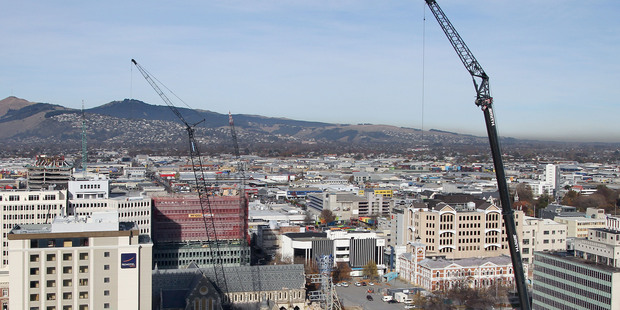 More cranes should start appearing on the Christchurch skyline. Photo / Geoff Sloan