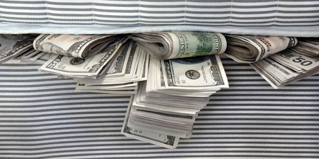 Interest rates in many countries are so low that the mattress is an alternative for savings. Photo / Getty Images