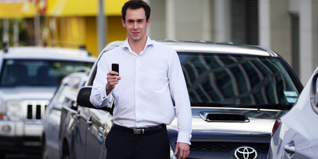 Hamish Dobbie hopes his parking system will soon catch on. Photo / Doug Sherring