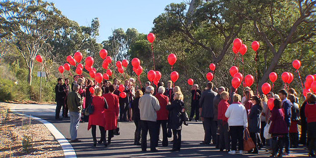 Michelle Smith's funeral in Perth. Photo / 7 News