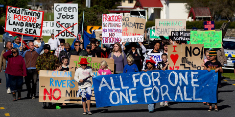 Marches and Hitlerian jibes don't provide any answers. Photo / Sarah Ivey