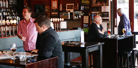 A convivial, welcoming bar. Photo / Doug Sherring