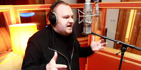 Kim Dotcom's lawyers this morning applied to a US court to have charges against his company Megaupload dismissed and to release Dotcom's frozen assets to pay for legal fees. Photo / Steven McNicholl
