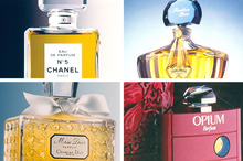(Clockwise from top left) No 5 (Chanel) 1921, Shalimar (Guerlain) 1925, Opium (Yves Saint Laurent) 1977 and Miss Dior (Christian Dior) 1947. Photos / Supplied (Clockwise from top left) No 5 (Chanel) 1921, Shalimar (Guerlain) 1925, Opium (Yves Saint Laurent) 1977 and Miss Dior (Christian Dior) 1947. Photos / Supplied