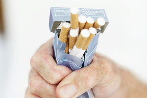 The price of 20 Longbeach Filter cigarettes is $5.19 in the duty-free shop, and $13.10 in the supermarket. Photo / Thinkstock