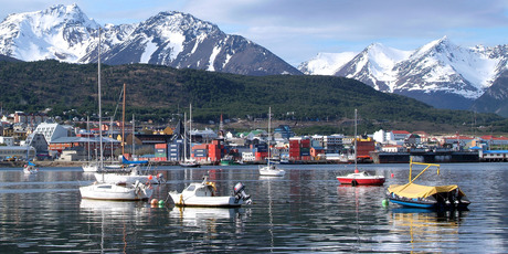 The Martial Mountains, home to planet's most southerly ski area, prod the sky beyond the Argentine port city of Ushuaia. Photo / Thinkstock