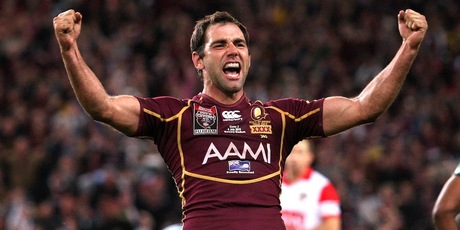Cameron Smith celebrates another State of Origin series victory for Queensland. Photo / Getty Images