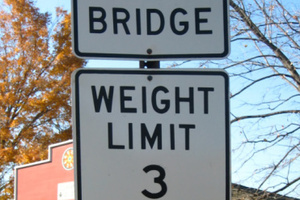 The signs are there - but not all truckies are abiding by them in Christchurch. Photo / file