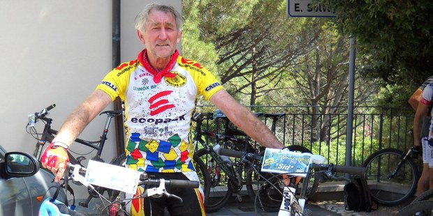 Bruce Biddle still enjoys a ride on the roads of Italy, his home for nearly 40 years. Photo / Supplied