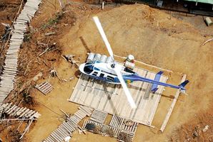 A Bell 206 helicopter like this one is missing in PNG. Photo / Supplied