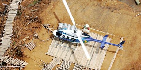 A Bell 206 helicopter like this one is missing in PNG. Photo / Supplied