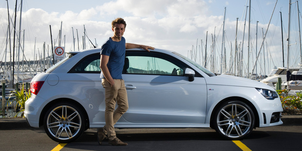 Actor and sensible driving enthusiast Ido Drent found an unexpected Audi at the end of his rainbow. Photo / Ted Baghurst