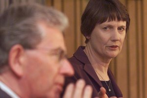 Dr Michael Cullen and former PM Helen Clark devised the Mixed Ownership Model. Photo / Mark Mitchell