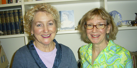 Felicity Drumm (left) was married to Malcolm Webster. She is pictured here with sister Jane Drumm. Photo / Supplied