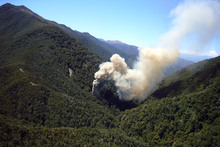  Smoke pours from the underground Pike River mine after the 2010 explosions. Photo / File