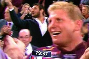 Queensland player Dave Taylor is caught on camera pulling the finger. Photo / Facebook