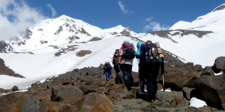 Mountain hiking and climbing with the Sir Edmund Hillary Outdoor Pursuits Centre. Photo / Supplied