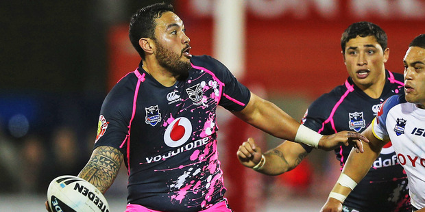 Feleti Mateo's deft passing at the line had the Cowboys on edge the whole game. Photo / Getty Images