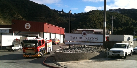An explosion at the Taylor Preston meatworks in Wellington this lunchtime is described as 'signficant'. Photo / Brendan Manning