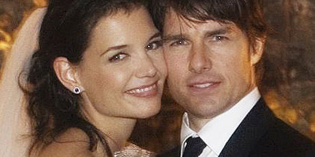Katie Holmes and Tom Cruise in happier times. Photo / AP