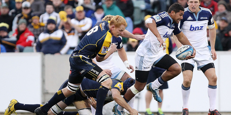 Charles Piutau splits weak Brumbies defence. Photo / Getty Images