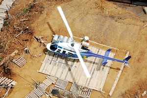 Bell 206 helicopter belonging to the Hevilift company. A helicopter similar to this has gone missing in Papua New Guinea with a New Zealander on board. Photo / File