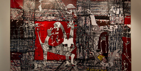 'In the Name of DemoKarasi' by Irami Buli at Orexart, Auckland. Photo / Richard Robinson.