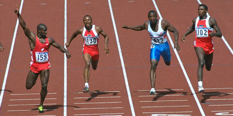 Ben Johnson was stripped of gold after the mandatory drugs test. Photo / AP.