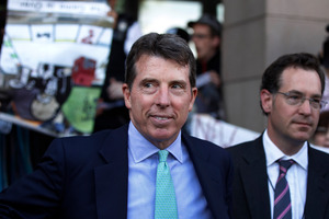Former Barclays chief executive Bob Diamond, after giving evidence to the Treasury Select Committee. Photo / AP
