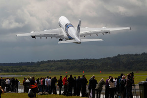 A new Airbus A380 takes off. Photo / AP