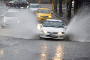 Heavy rain caused flash flooding in Auckland last week.
Photo / Richard Robinson