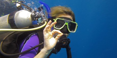 Sheriden Rhodes on a diving trip at Jean-Michel Cousteau Fiji Islands Resort. Photo / Sheriden Rhodes