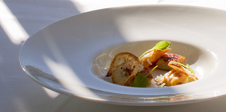 Clams and crispy chicken from Lava Dining. Photo / Sarah Ivey