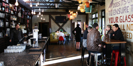 The Neighbourhood bar is charming day and night. Photo / Doug Sherring