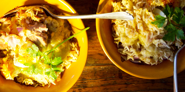 Tuna and brown rice bake. Photo / Kellie Blizard