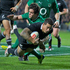 Williams breaks past Ireland's Conor Murray to score during the All Blacks' third test against Ireland. Photo / Greg Bowker