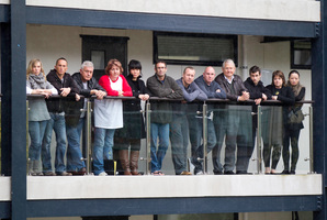 The Tawari Mews residents are furious the city council approved the construction of their 24-unit apartment block, only for its transport arm, Auckland Transport, to mark it for demolition. Photo / Richard Robinson