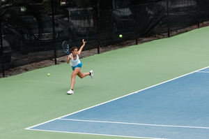 Caroline Lewis, 15, attends the Ivan Lendl tennis academy in the US and trains up to five hours a day. Photo / Supplied