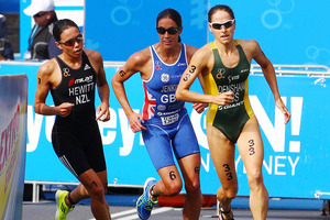 Andrea Hewitt (left) and Helen Jenkins (centre). Photo / AP