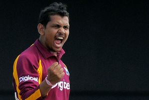 West Indies' spinner Sunil Narine. Photo / AP