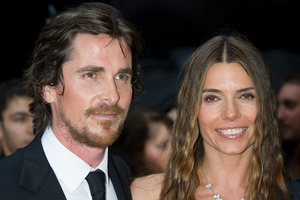 Christian Bale and Sandra Bale at the London premiere of The Dark Knight Rises. Photo / AP
