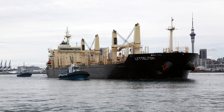 MV Lyttelton carrying 32,250 tonnes of raw sugar. Photo / Supplied