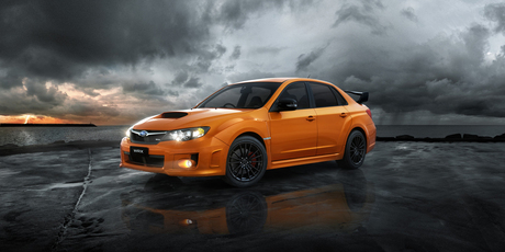 The Aussies get the WRX in tangerine orange, a colour Subaru has reserved just for them.